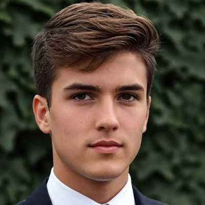 Wavy Ivy League Haircut styled for natural volume and movement