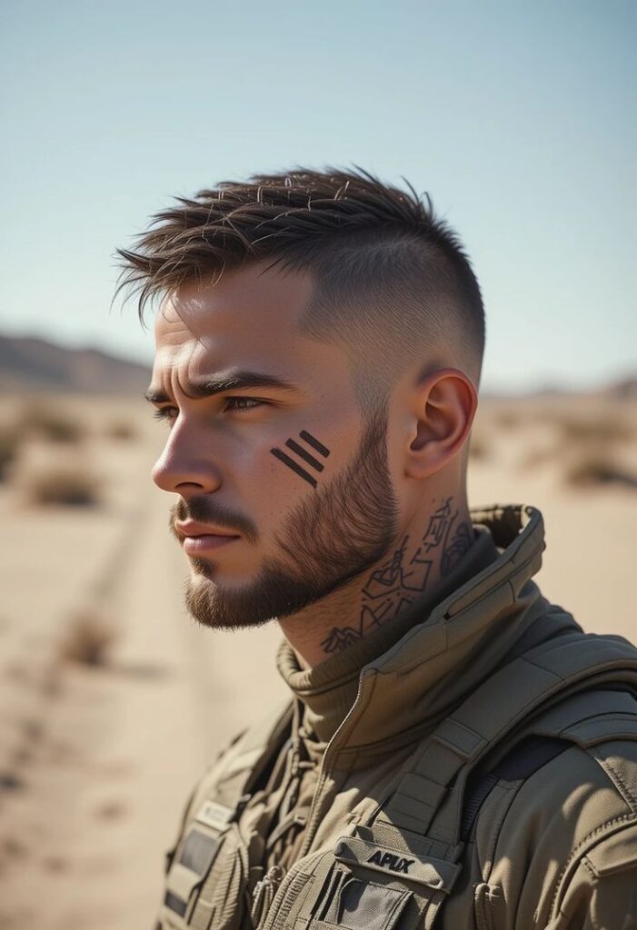 geometric buzz cut design well haircut styles