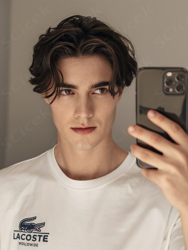 Teenage Boy Haircuts: 27 Cool & Modern Styles for Teens middle part hairstyles men natural waves with volume