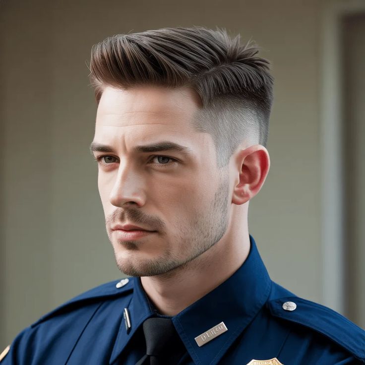 Buzz Cut Inspired Ivy League Haircut with short top styling