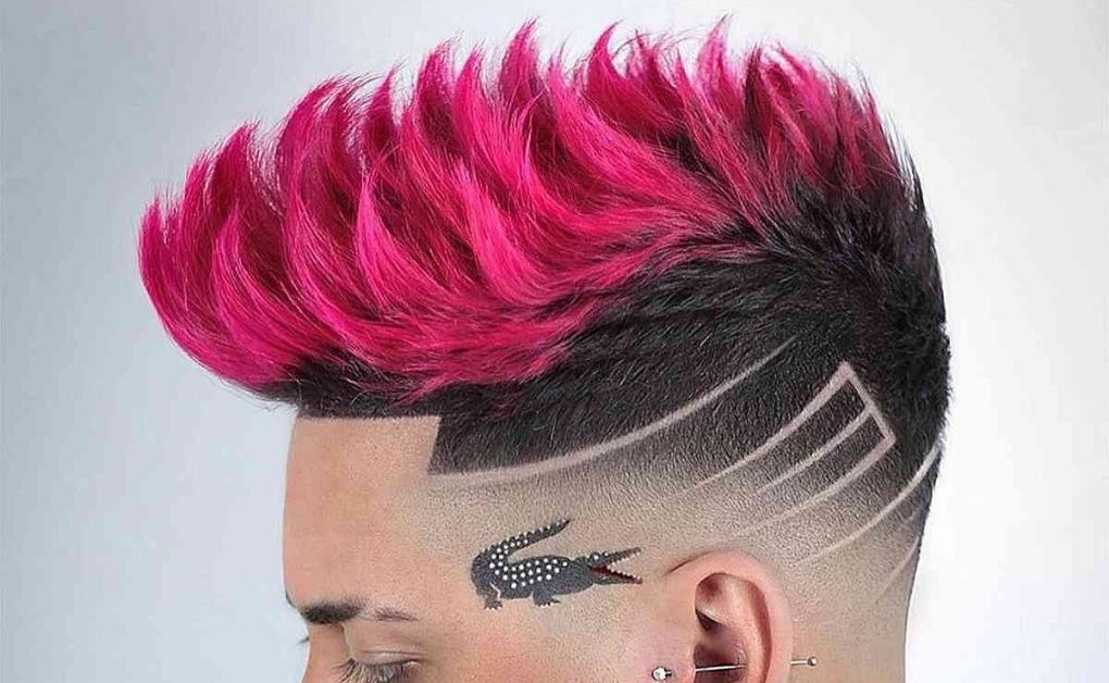 Hard part detail for sharp older mens hairstyles