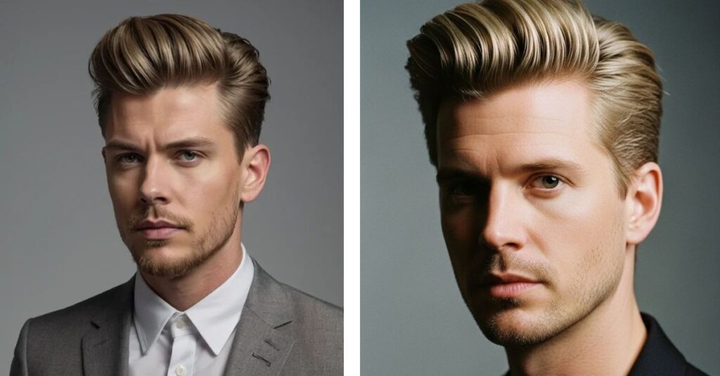 30 Textured Messy Hairstyles for Men messy pompadour lite