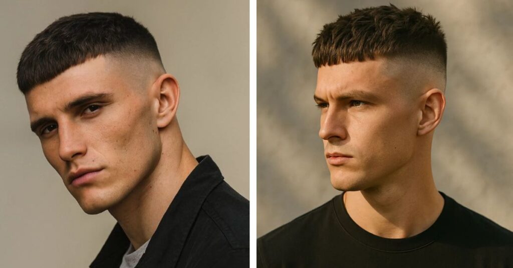 30 Textured Messy Hairstyles for Men textured crop fade