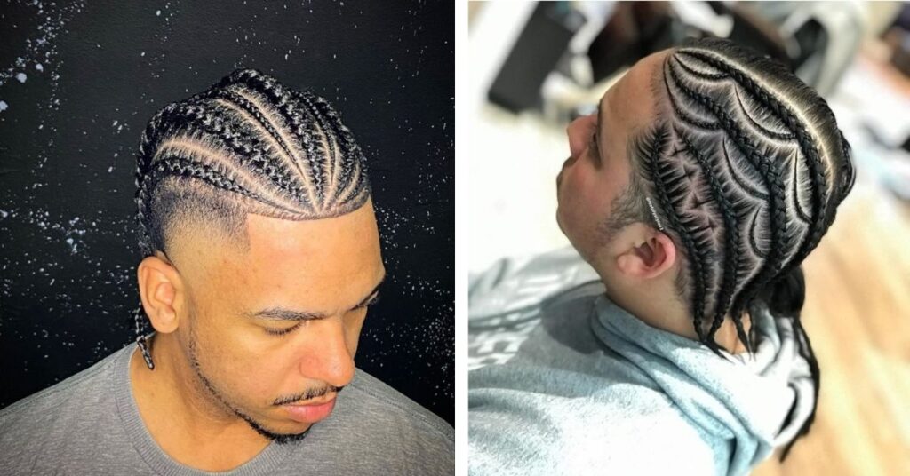 26. cornrows with undercut