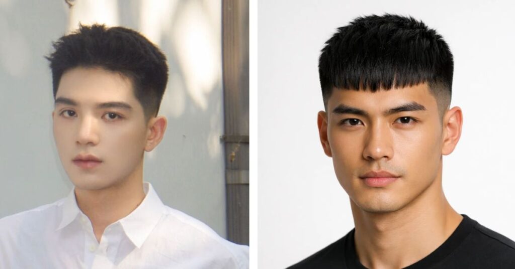 asian textured crew cut