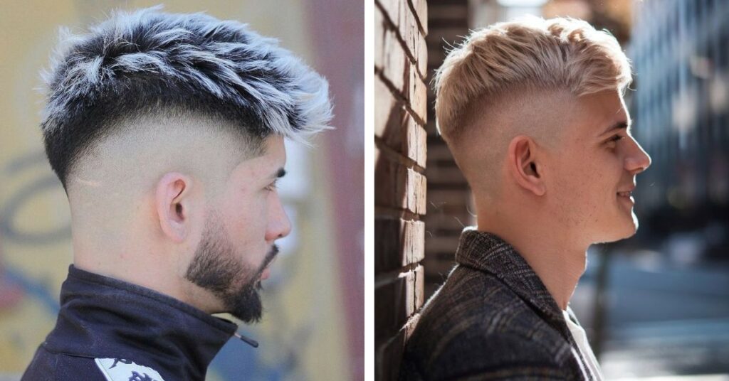 bleached blonde textured crop