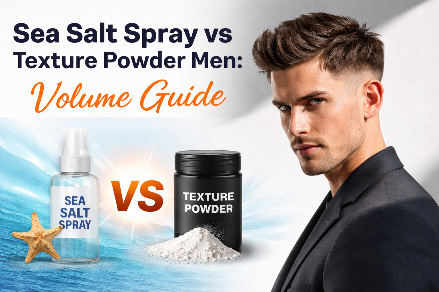 Sea Salt Spray vs Texture Powder Men: Volume Guide