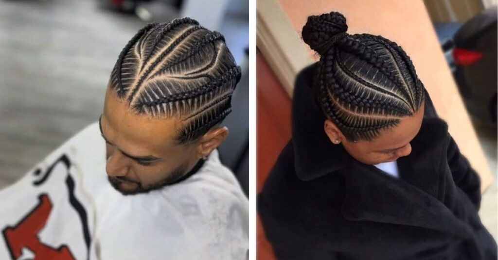 cornrows into box braids