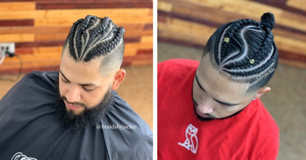 cornrows with fade