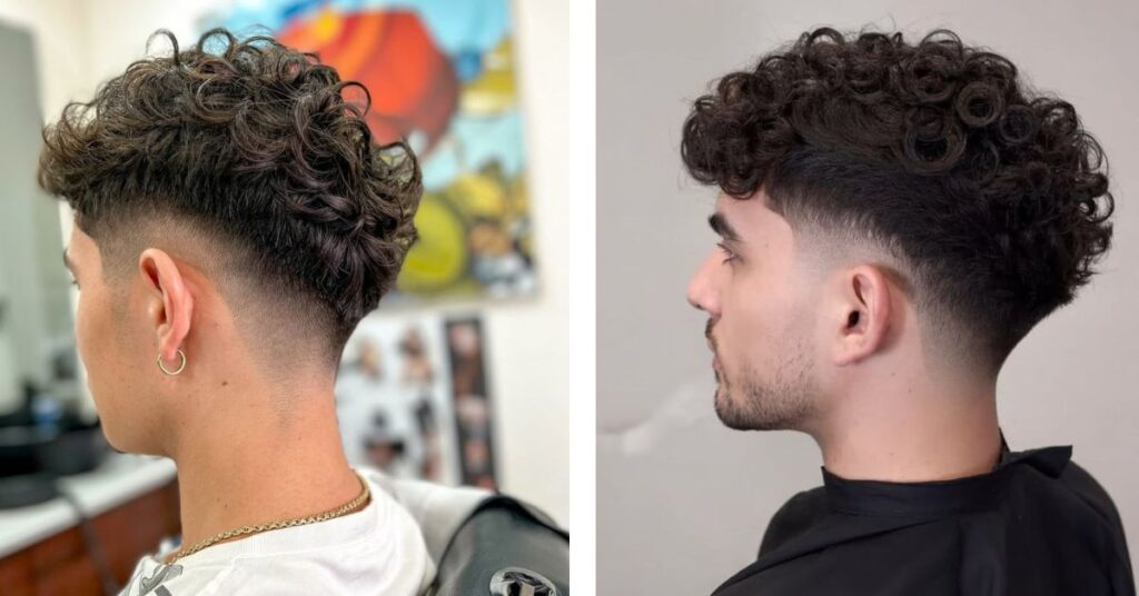  curly drop fade