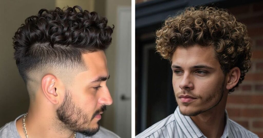 Best Curly Hairstyles for Men in 2026 curly faux hawk