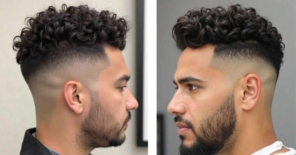 curly high top fade