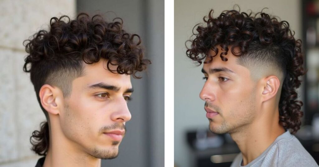 curly texture mullet