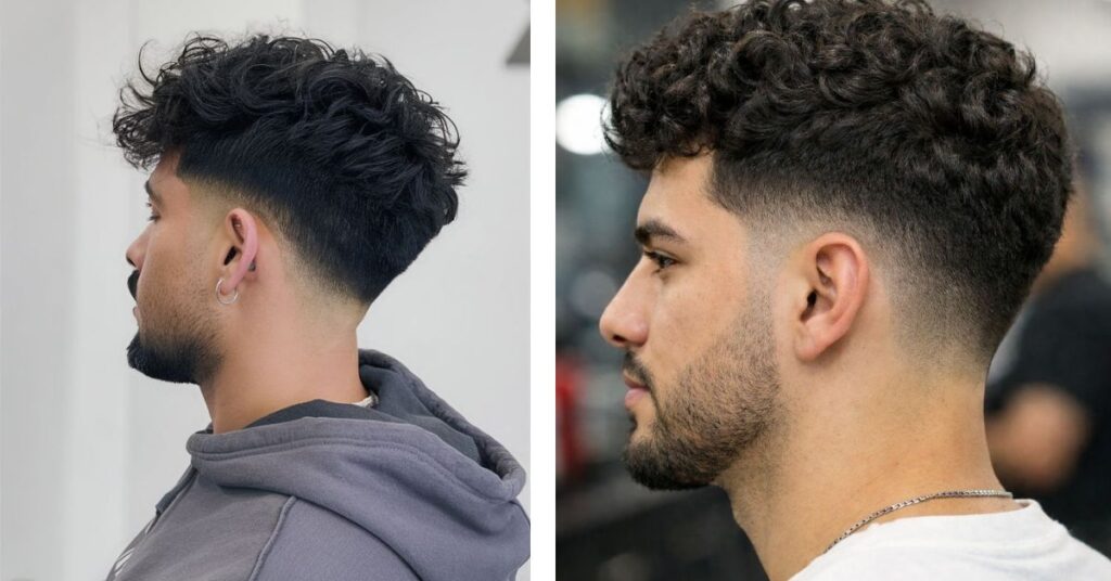 high fade curly hair