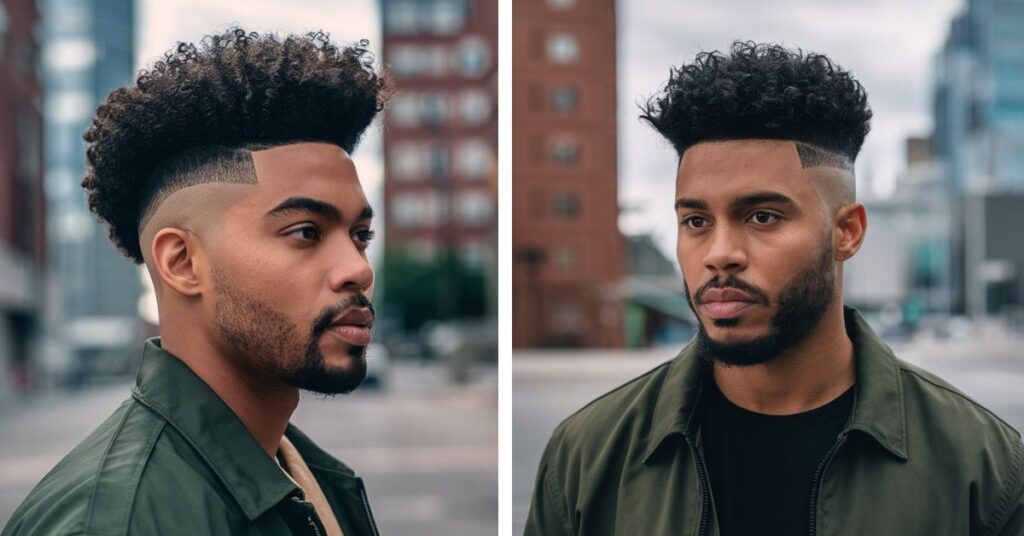 high top fade with twist out