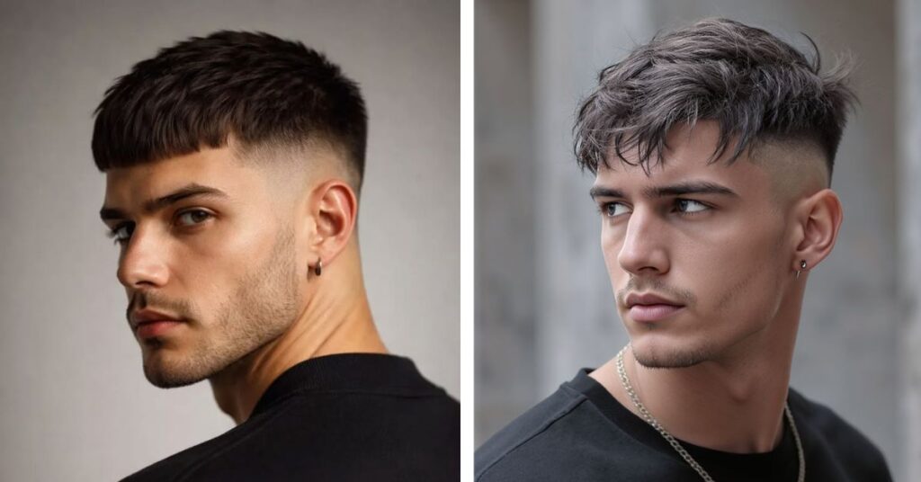 low taper fade textured crop