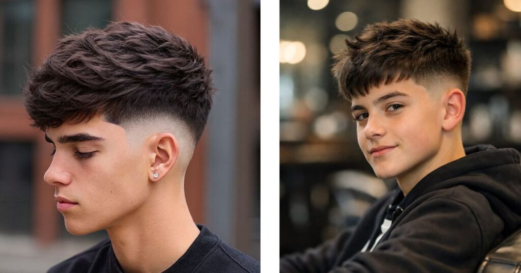 Fluffy French Crop: Modern Textured Crop Top Styling Guide mid fade textured crop