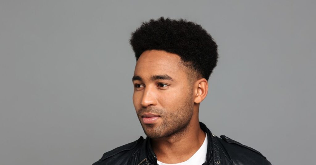 short afro with taper
