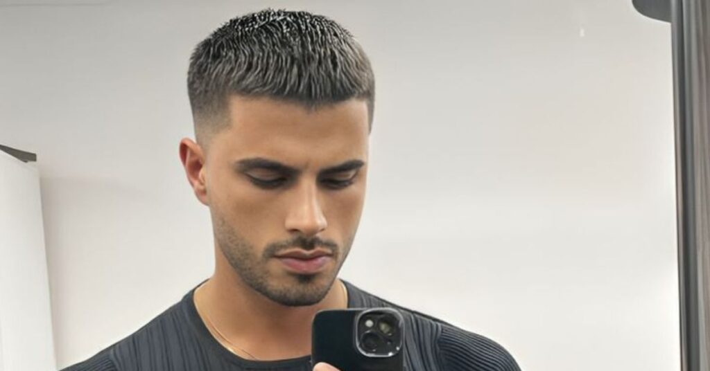 side parted crew cut