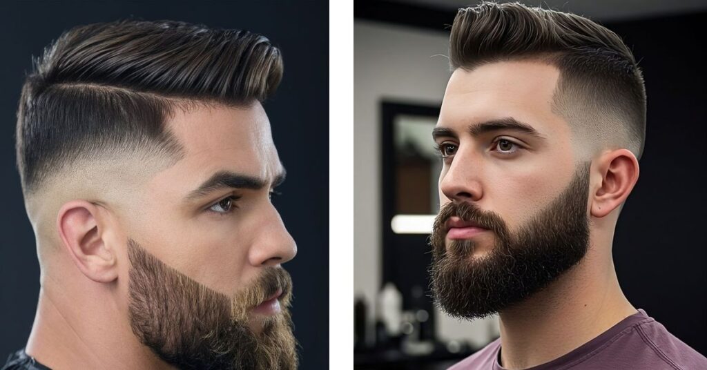 the temple fade with beard