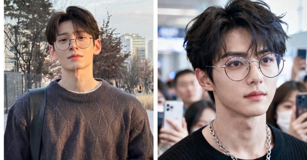 Two Block Haircut Style Guide: 25 Modern Korean Haircuts for Men two block with glasses