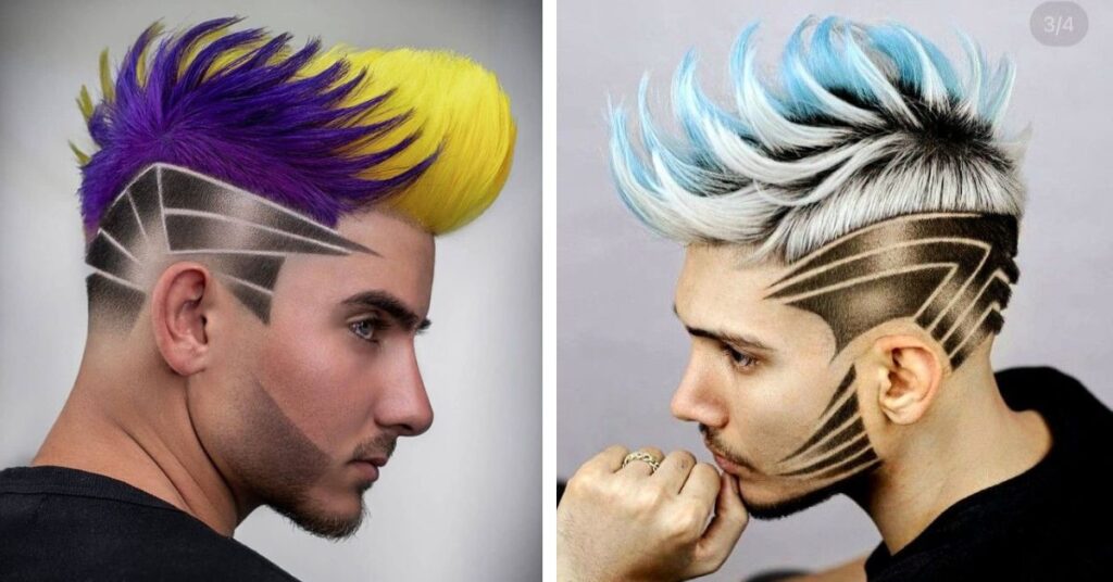 abstract freestyle strokes professional hair design