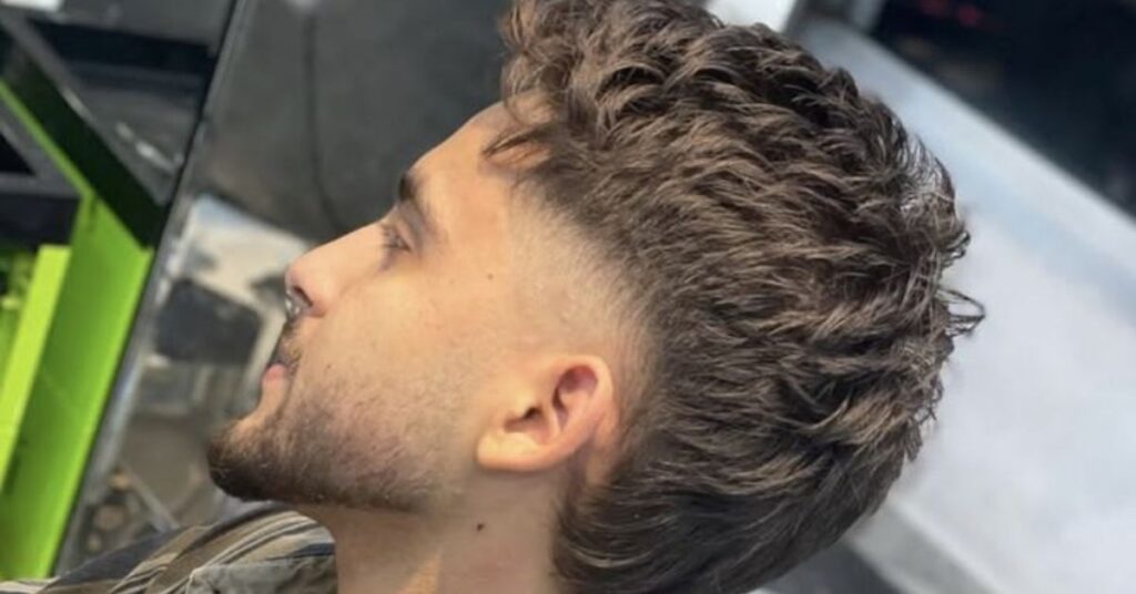 burst fade modern mullet male