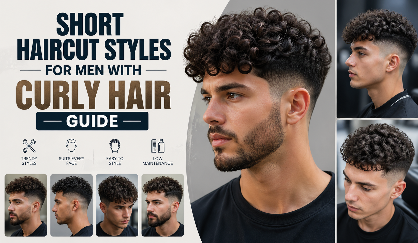 Short Haircut Styles for Men With Curly Hair Guide