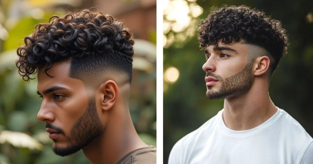 curly fade haircut for men