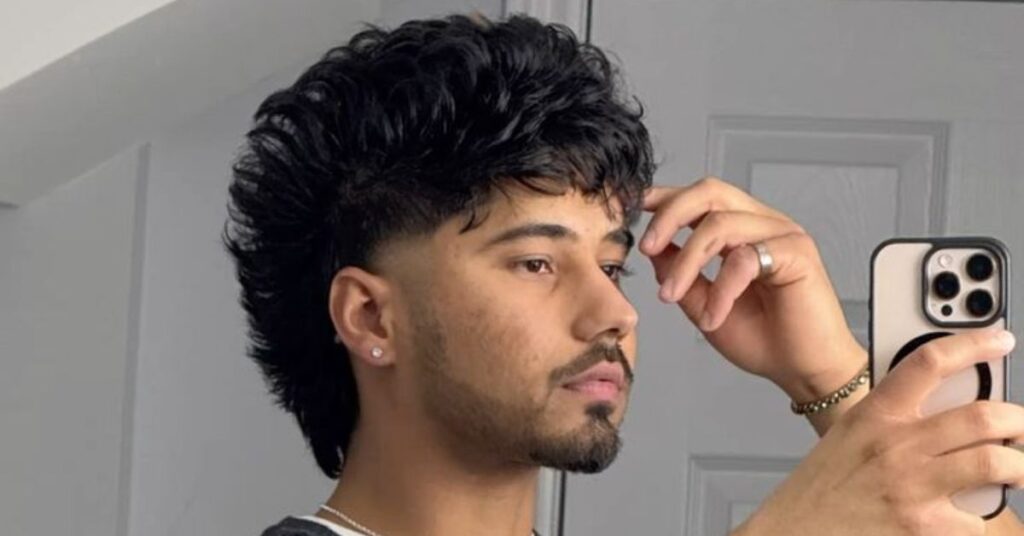 drop fade modern mullet male