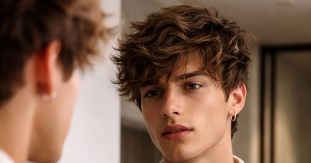 Wavy Hairstyles for Men: The Ultimate Guide to Styling & Care messy wavy fringe