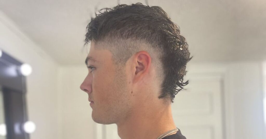 modern burst fade mullet straight hair