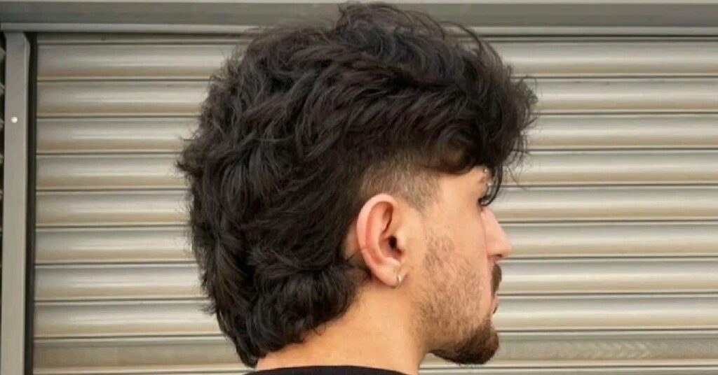 skin fade modern mullet male