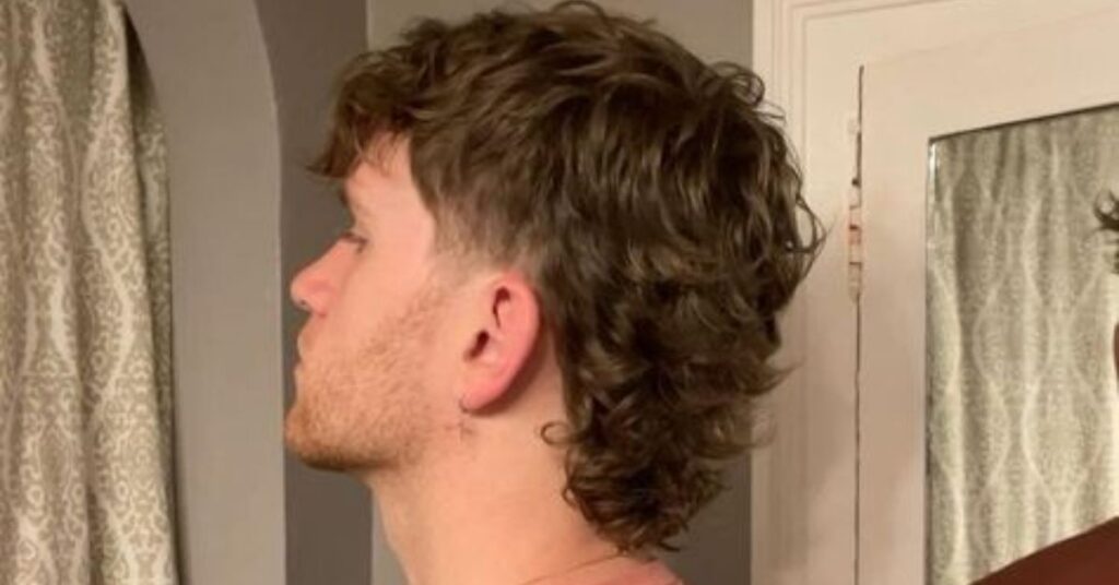 straight hair modern mullet male