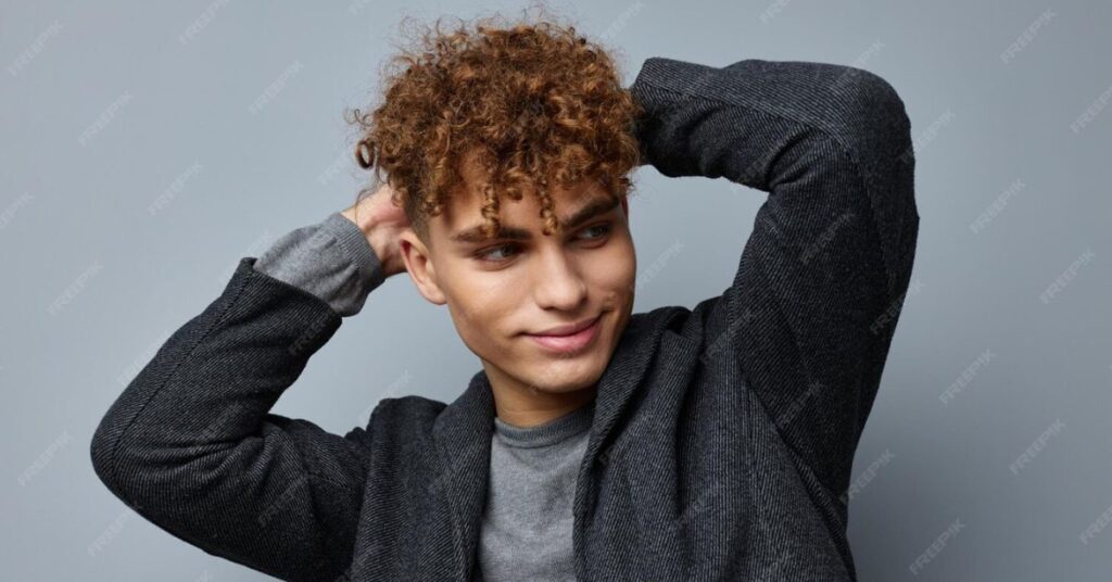 taper fade with curls