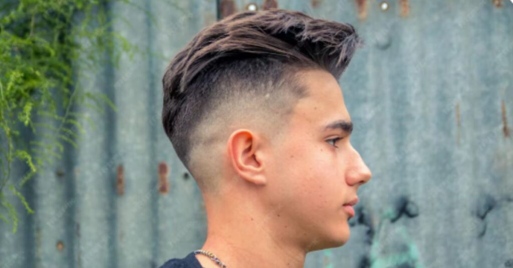 textured crop with a taper fade