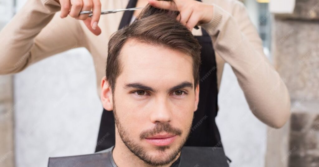 v shape nape design professional hair design