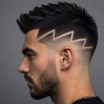 zig zag hair style for man