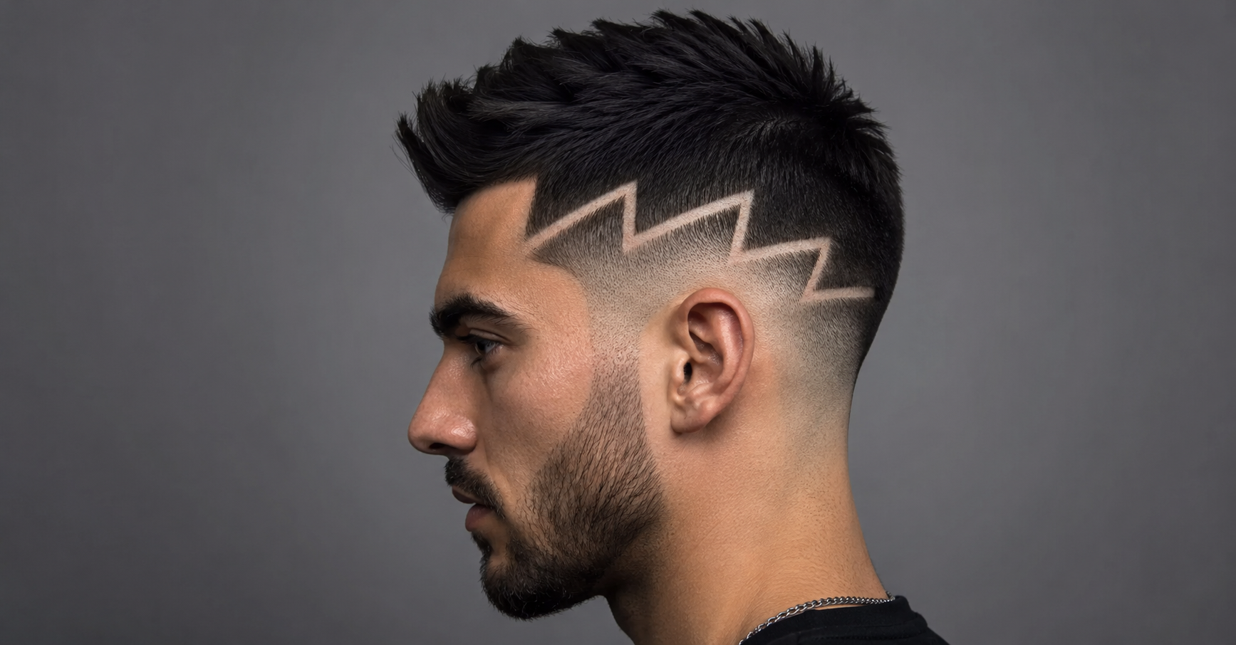 zig zag hair style for man