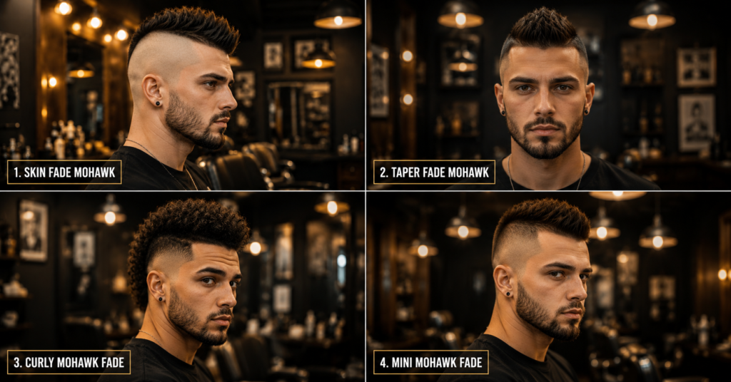Popular Types of Fade with Mohawk Styles