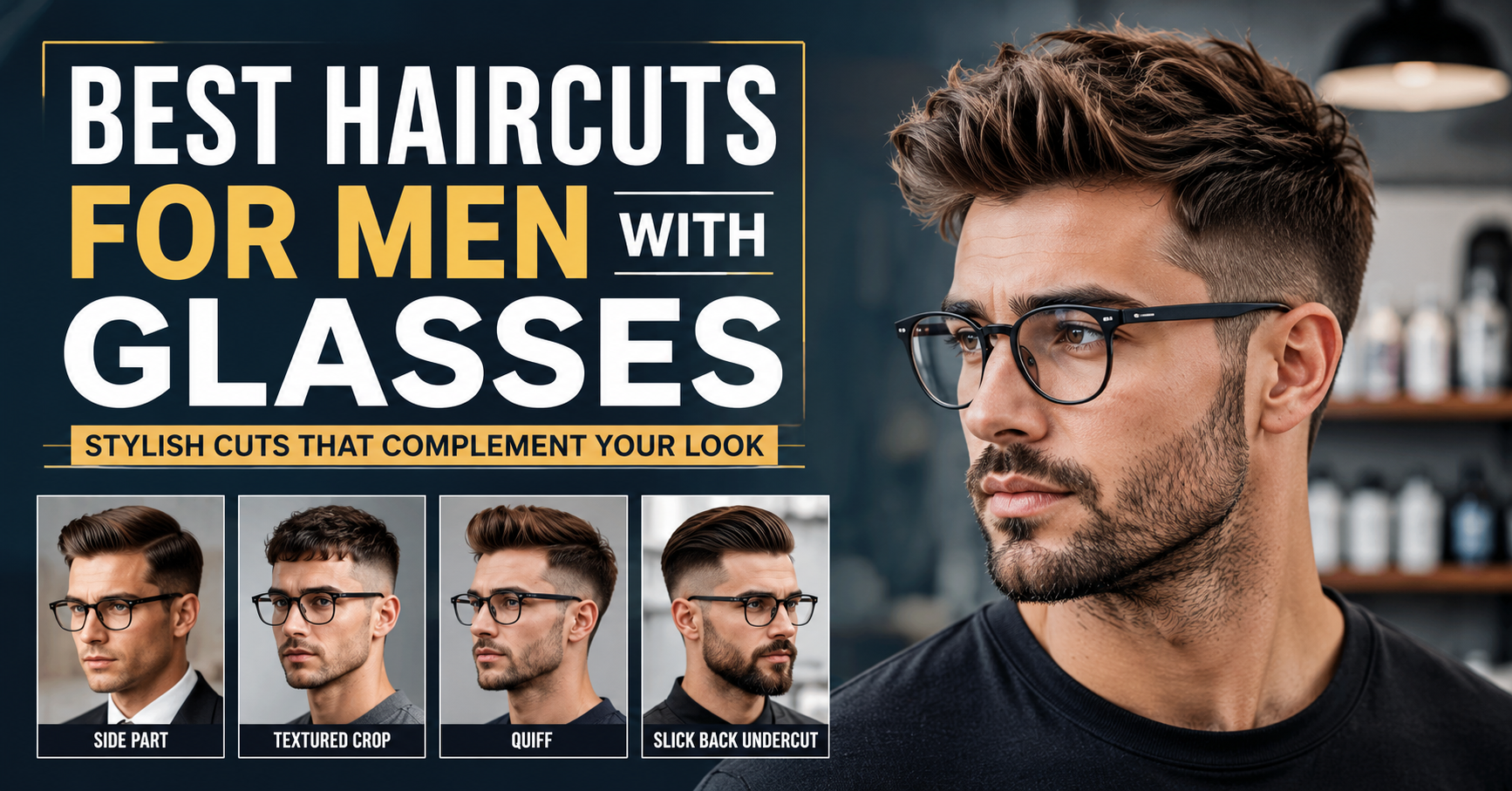 Best haircuts for men with glasses