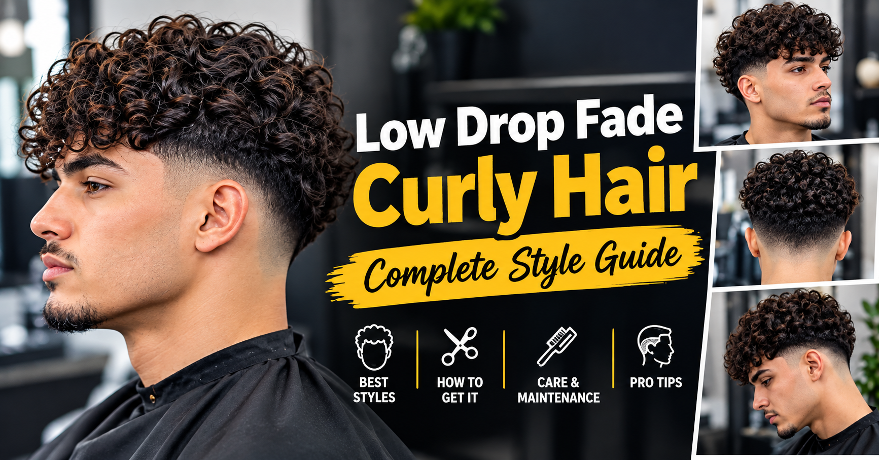 low drop fade curly