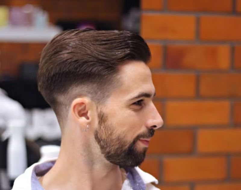 low fade straight hair
