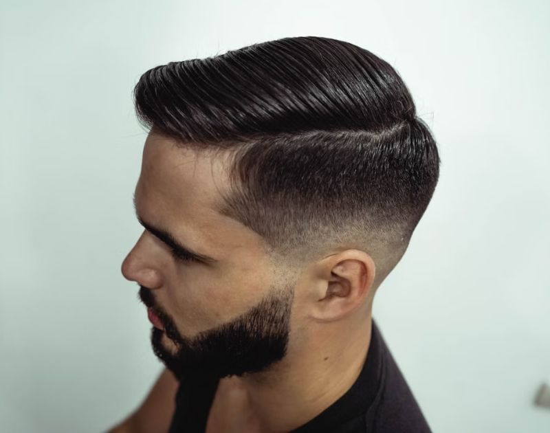 low drop fade curly  