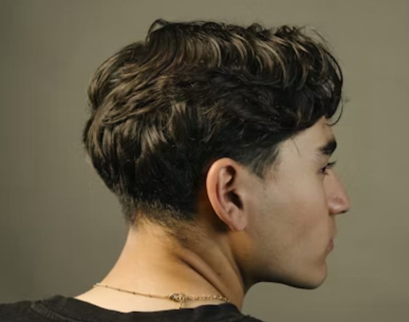 Low Fade Messy Fringe
