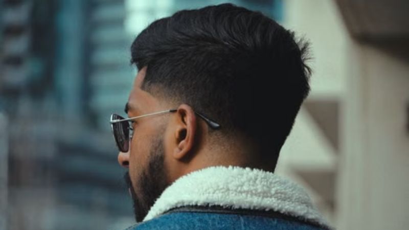 Slick Back with High Fade 